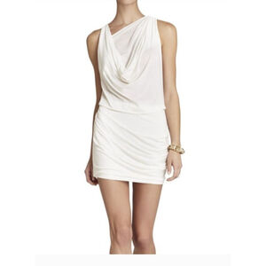 BCBGmaxri vivia bodycon twisted back nude mini dress